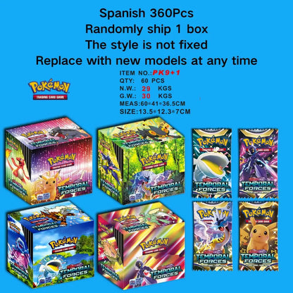 360Pcs Pokemon CROWN Evolutions Booster Collectible Trading Card Game