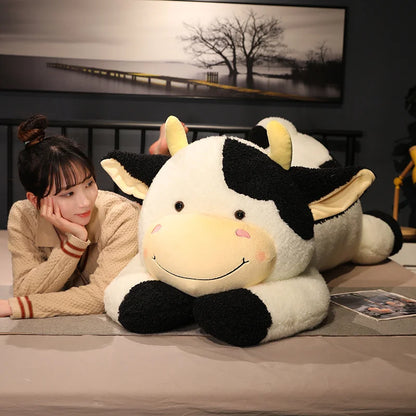 Giant Colorful Highland Cow Plush Toy - Jumbo Soft Body Pillow for Kids
