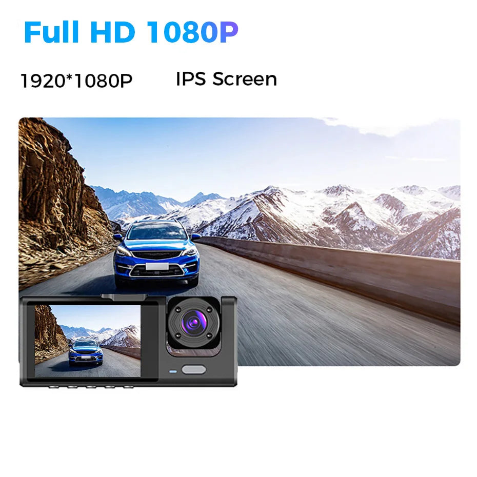 Three Channel Car Hd Dashcam