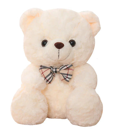 Kawaii Teddy Bear Plush Toy with Bow 25/35cm Soft Stuffed Animal for Gift
