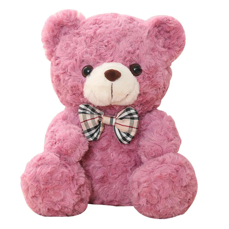 Kawaii Teddy Bear Plush Toy with Bow 25/35cm Soft Stuffed Animal for Gift