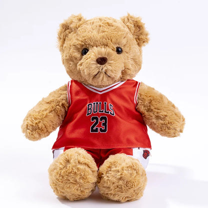 Cute 25cm Bear Plush Toy in Basketball Tee - Perfect Gift for Kids!