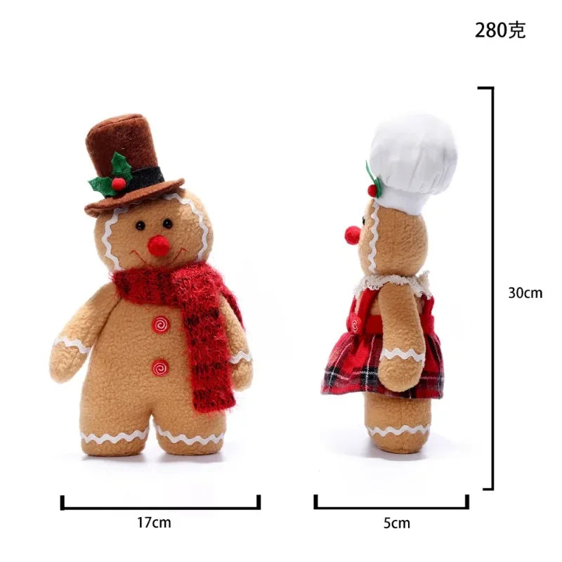 Kawaii Gingerbread Plush Toy - Adorable Christmas Ornament for All!