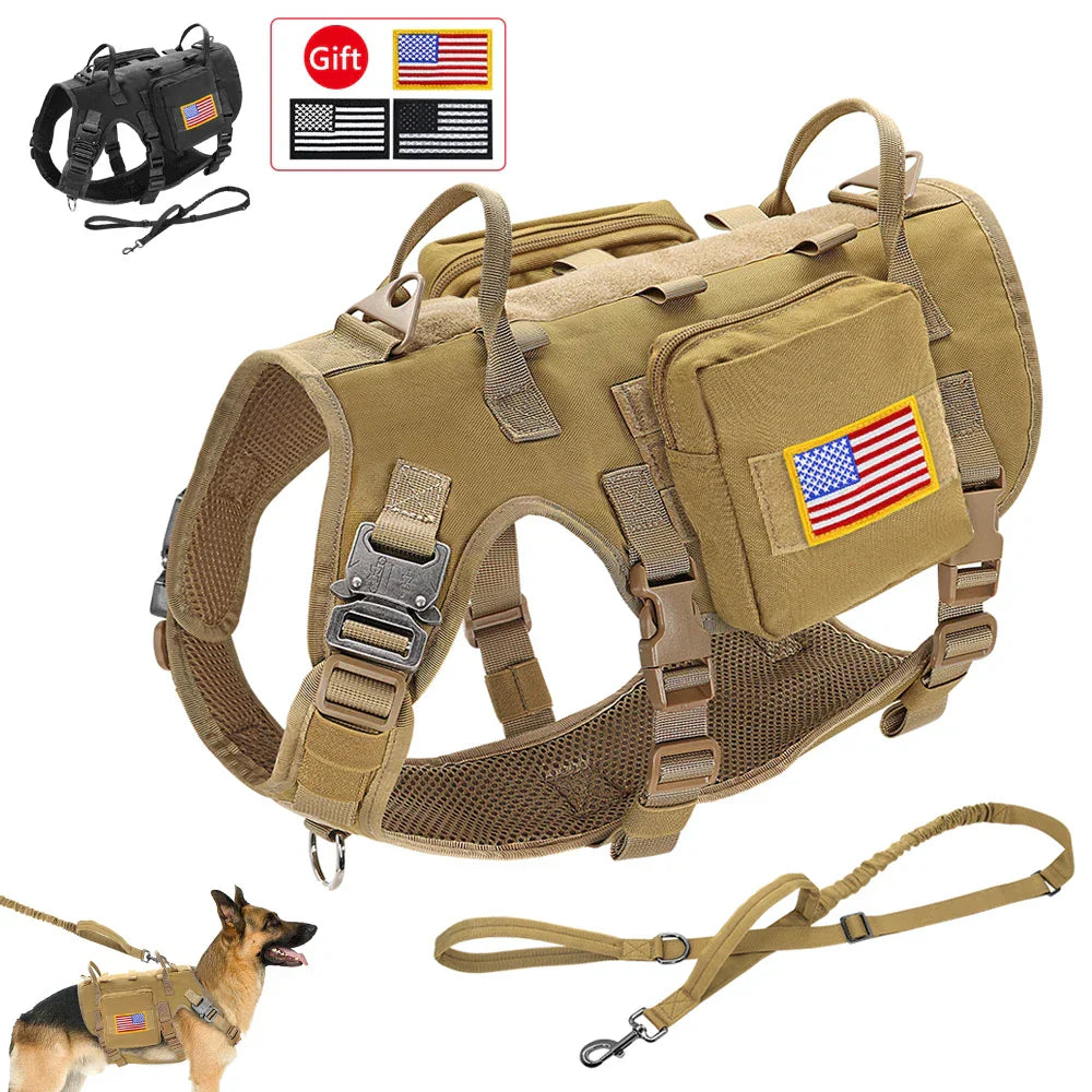 Large Dogs Training Harnesses With Pouches