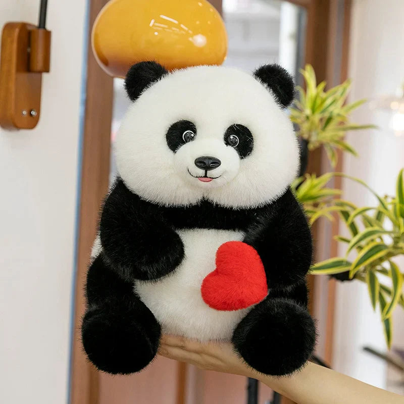 Love Panda Heart Plush Doll