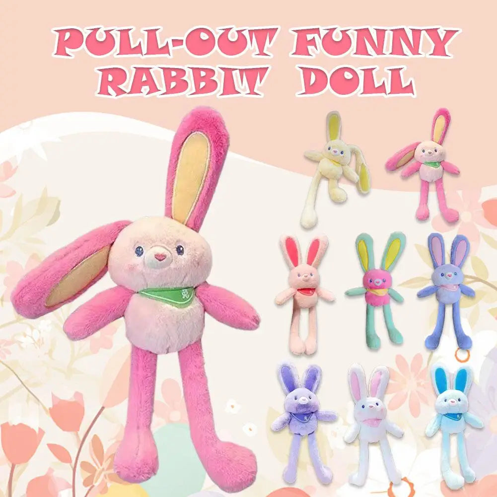 Pull Up Bunny Plush Toy Soft Stuffed Rabbit 30 cm