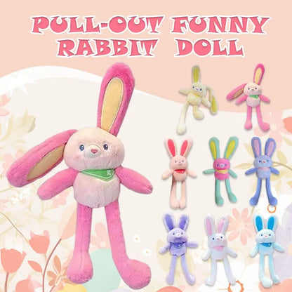 Pull Up Bunny Plush Toy Soft Stuffed Rabbit 30 cm
