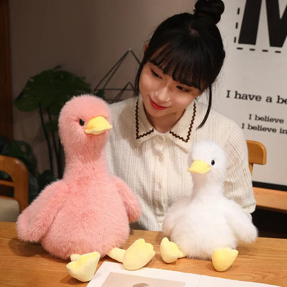 Kawaii Long-Haired Duck Plush Toy - Soft, Adorable Sleep Companion