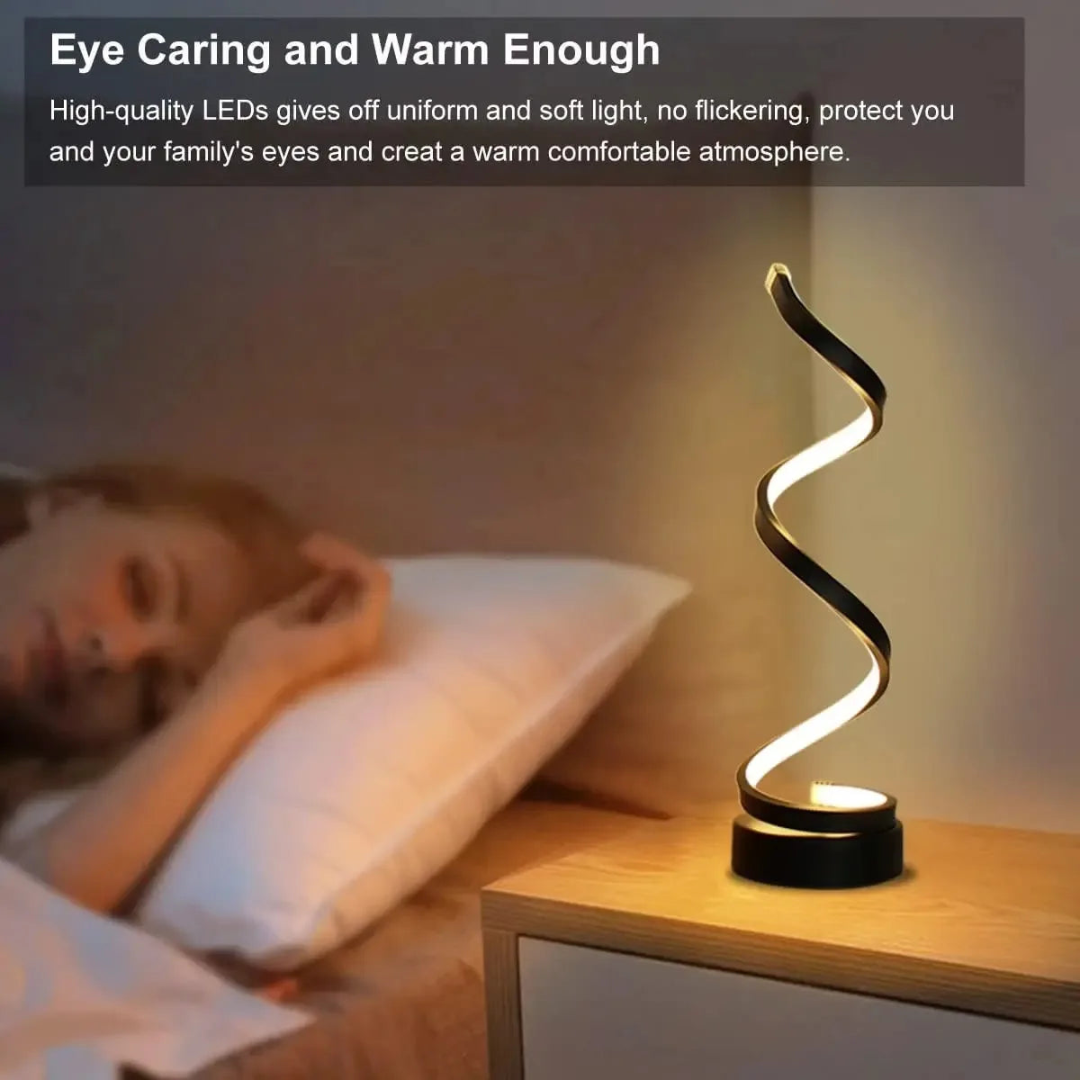 Modern Spiral Dimmable Table Lamp