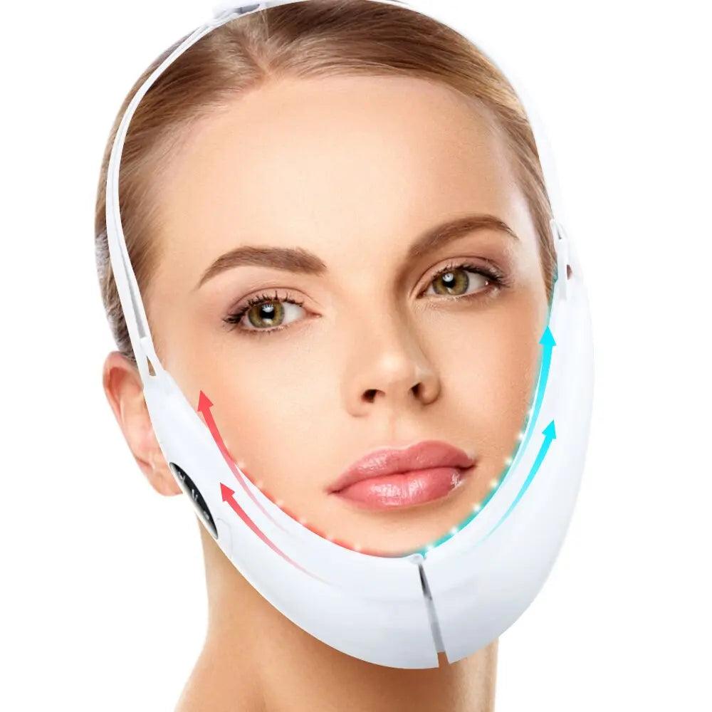 Face Lifter V-Line Up Face Lifting Slimming Vibration Massager Led