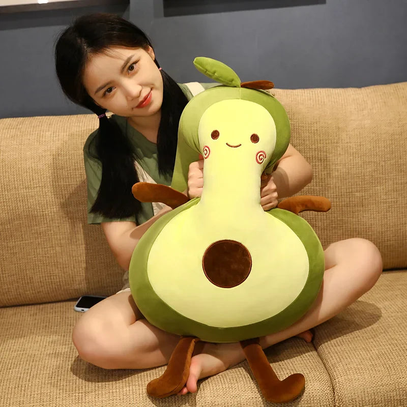 Giant Avocado Plush Toy - Soft, Cuddly Fruit Cushion for Kids & Gifts