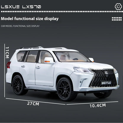 Large 1:18 Lexus LX570 Off-road SUV Metal Alloy Diecast Car