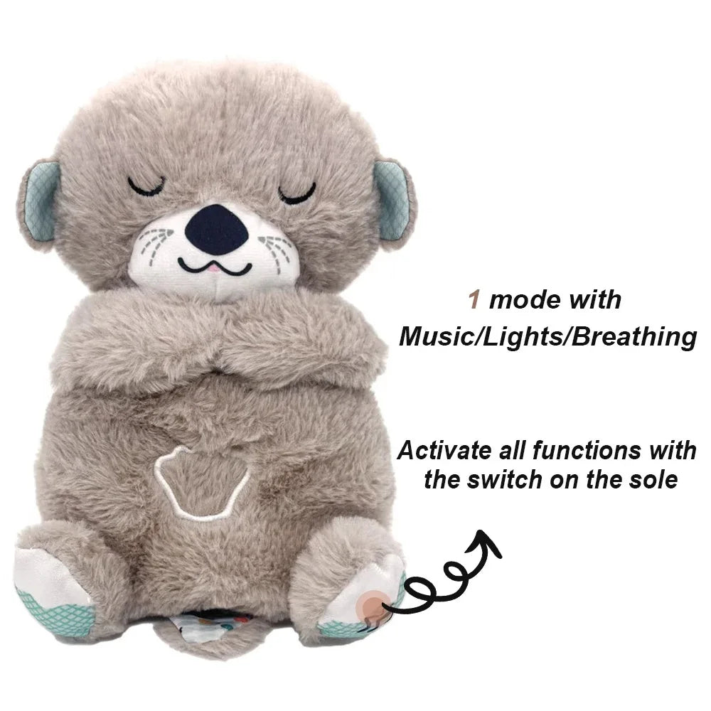 Breathing Fox Bear Plush: Soothing Musical Doll for Baby's Comfort