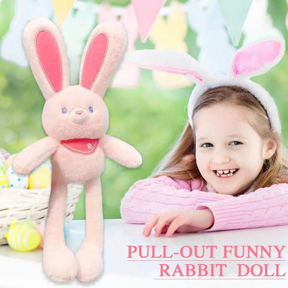 Pull Up Bunny Plush Toy Soft Stuffed Rabbit 30 cm
