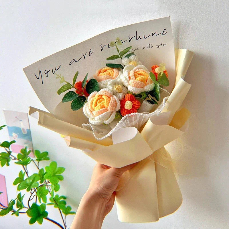 Handcrafted Crochet Rose Bouquet