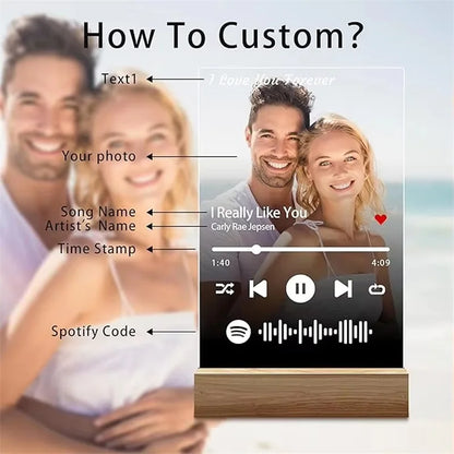 Custom Acrylic Music Photo Plaque