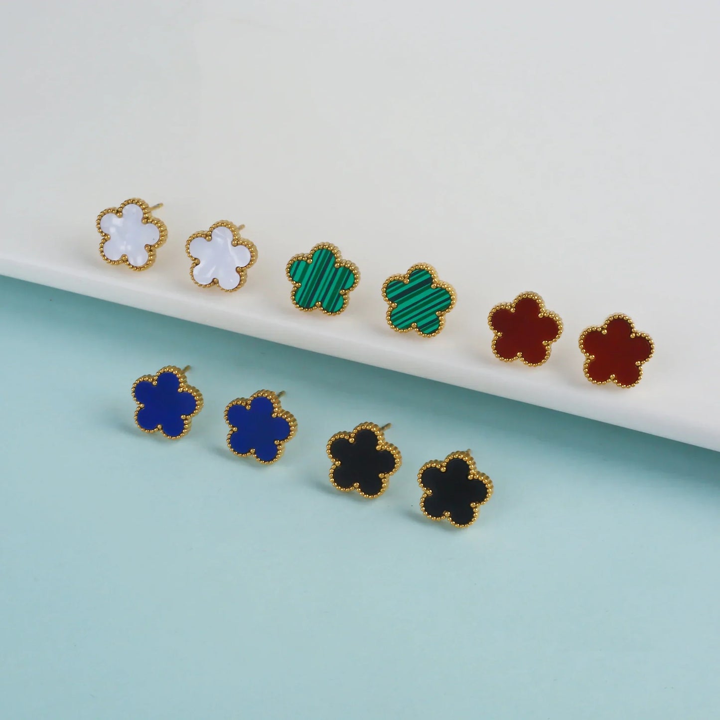 Gold Plated Five Leaf Flower Adjustable Bracelet