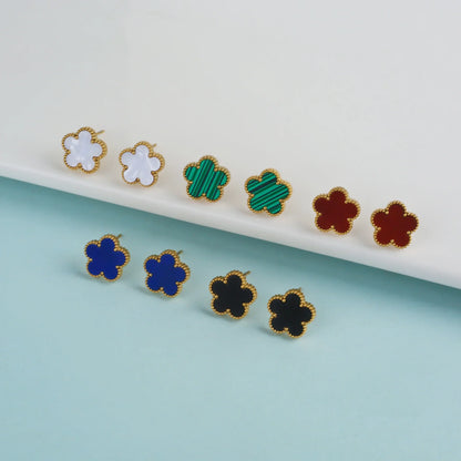 Gold Plated Five Leaf Flower Adjustable Bracelet