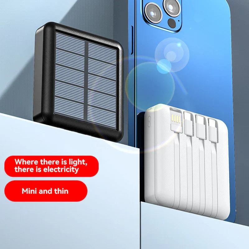 4 In 1 Solar Charging Power Bank
