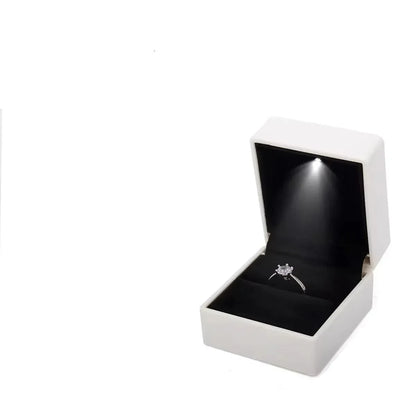 LED Light Ring Box Luxury Jewelry Case for Proposal