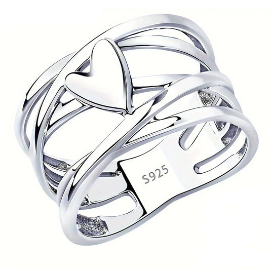 Sterling Silver Heart Ring for Women