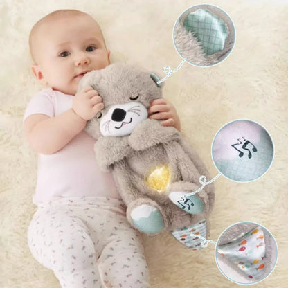 Breathing Otter Plush Toy: Soothe Baby with Lights & Sounds