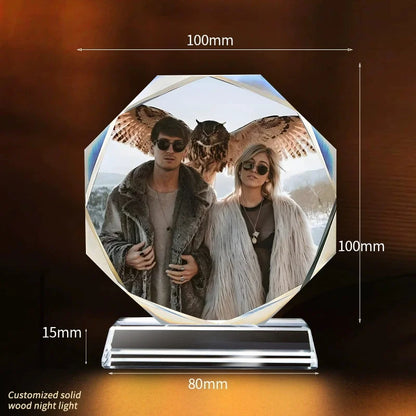 Personalized Heart Crystal Photo Keepsake
