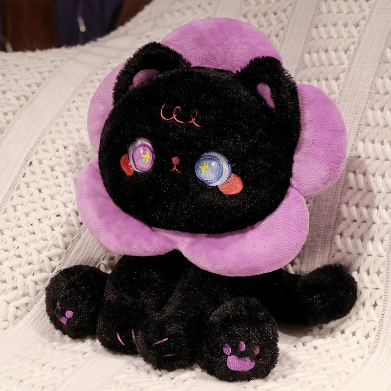 Cute Floral Cat Plush Toy 30cm Soft Stuffed Doll