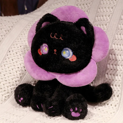 Cute Floral Cat Plush Toy 30cm Soft Stuffed Doll