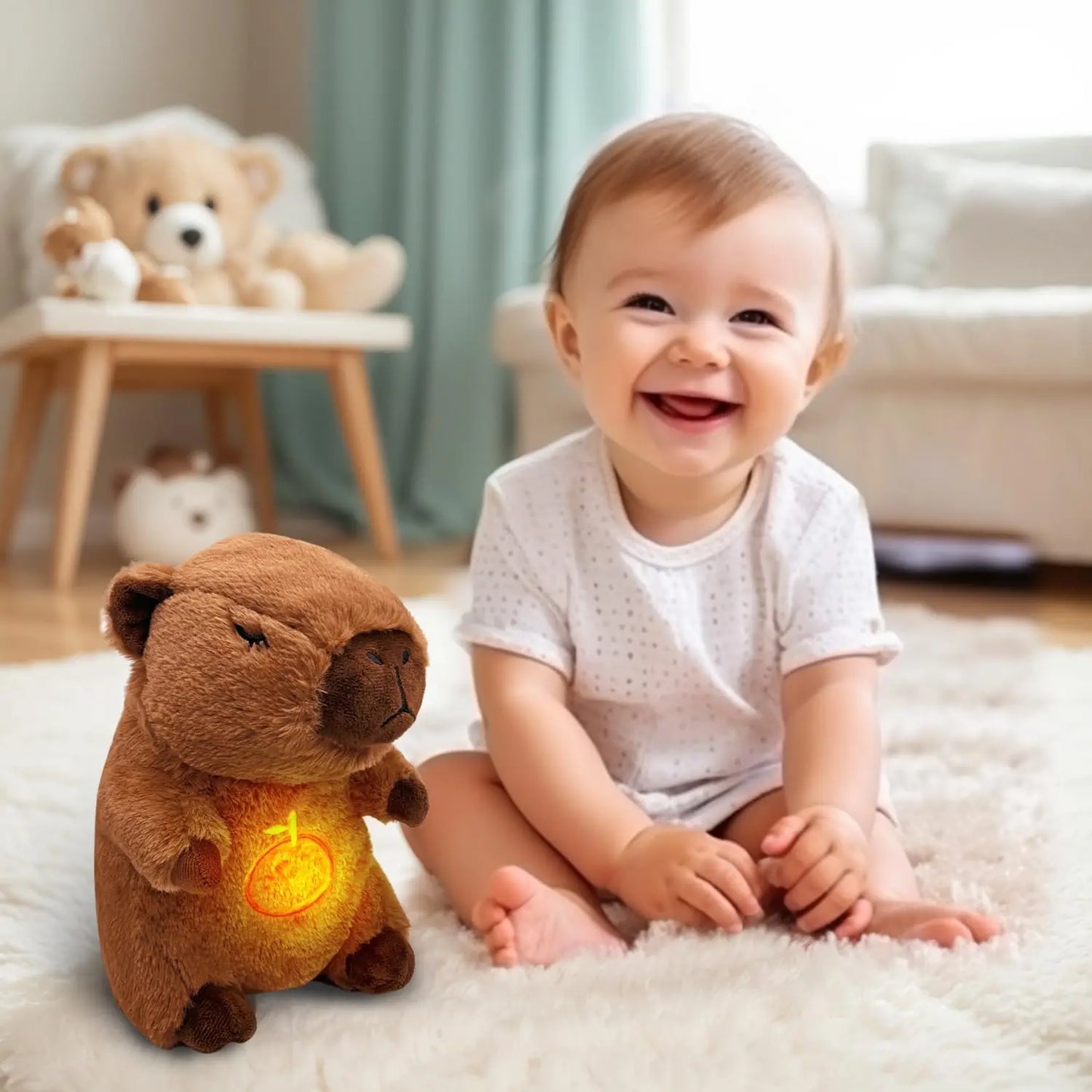 Breathing Capybara Plush Sleep Companion