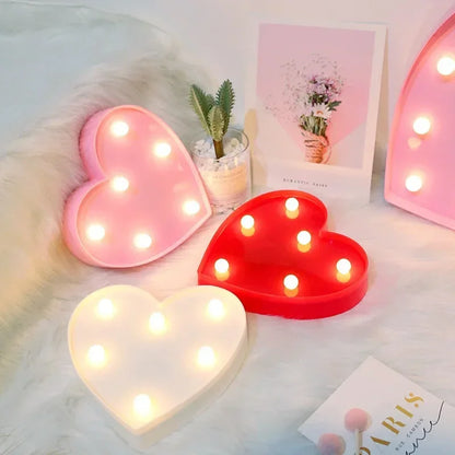 Romantic Heart LED Night Light for Valentine's Day Gift