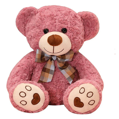 Kawaii Teddy Bear Plush Toy with Bow 25/35cm Soft Stuffed Animal for Gift