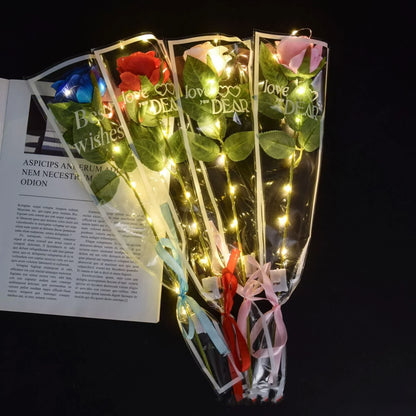LED Light Up Rose Bouquet Decor