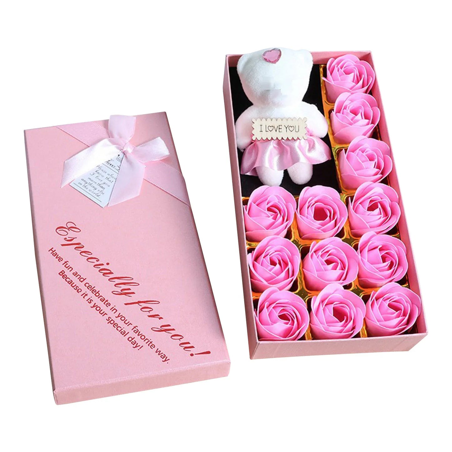 Soap Rose Scented Flower Gift Set for Home Decor and Special Occasions