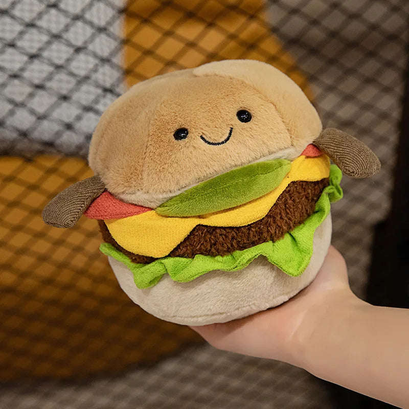 Cute 15cm Cartoon Hamburger Plush Toy - Perfect Gift for Kids!