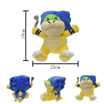 Super Mario Bros Plush Toys - Adorable Bowser Jr, Meowser & Lemmy Dolls