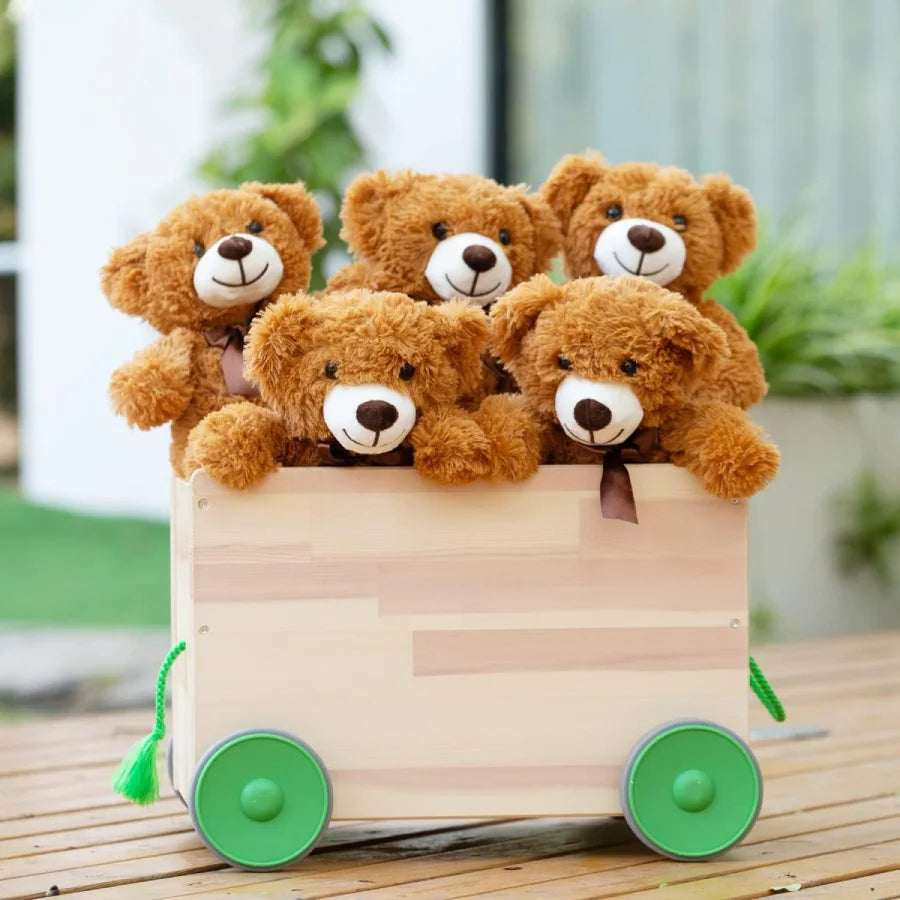 5pcs Plush Bear Toys Soft Stuffed Animals Gift Set