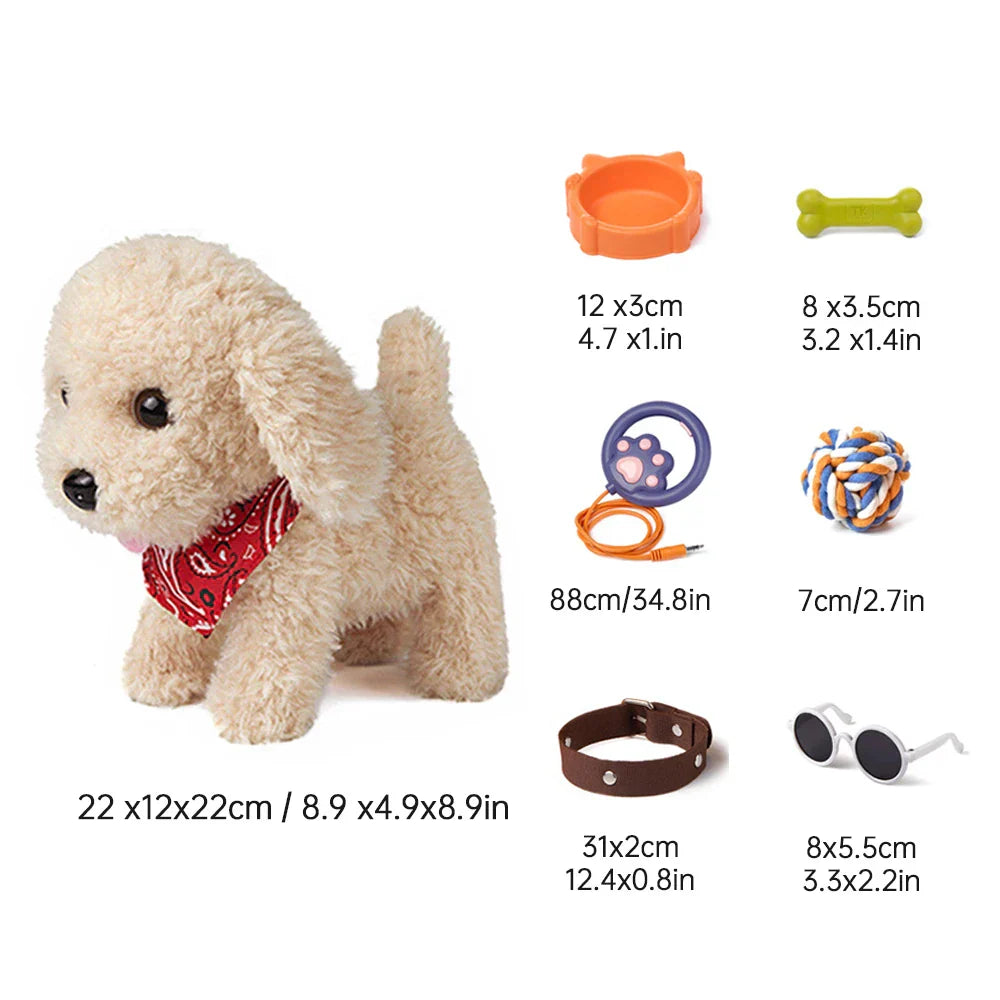 Interactive Plush Dog Toy Set with Accessories - Fun for Kids 3+!