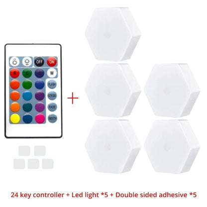 Touch Sensor Rgb Led Hexagon Lamp