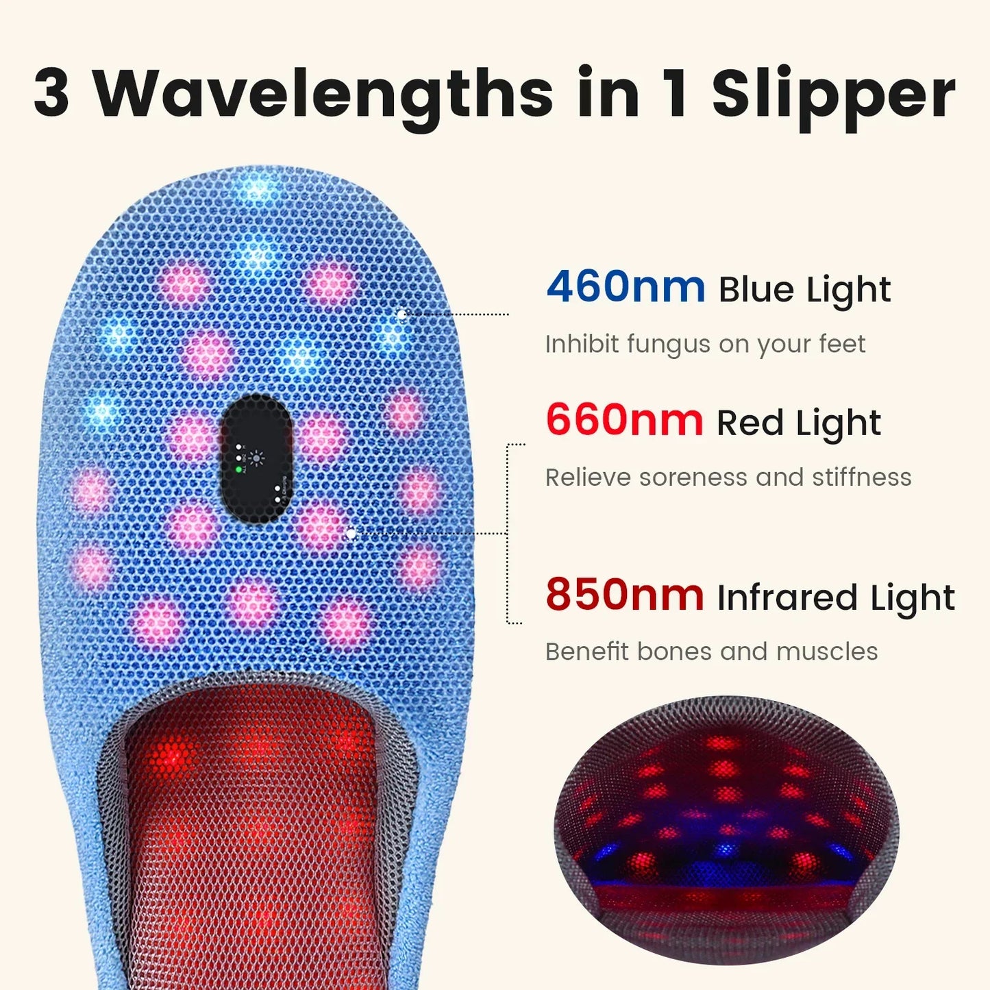 LED Red Light Therapy Slipper