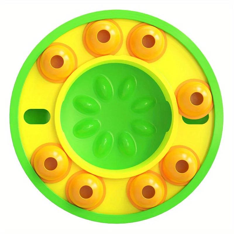 Interactive Dog Puzzle Toy - Spinning Food Dispenser