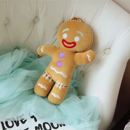 Gingerbread Man Plush Toy Soft Cookie Doll for Kids and Room Decor