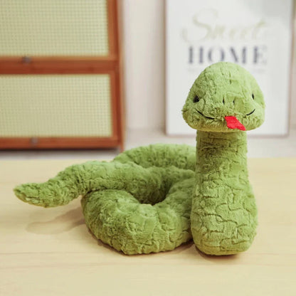 Cute 80cm Green Plush Snake Toy - Fun Gift for Kids & Holidays!