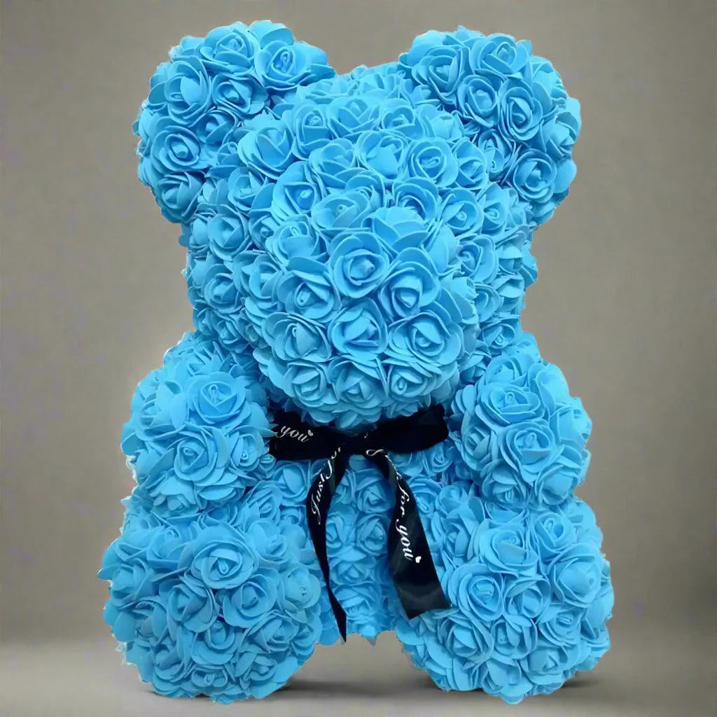 Artificial Foam Rose Panda Bear