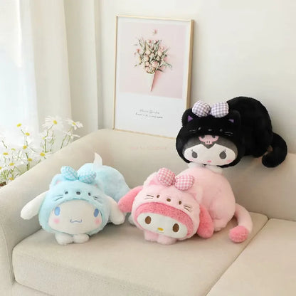 Kawaii Kuromi & My Melody Plush Toy - Soft Cartoon Pillow Cover