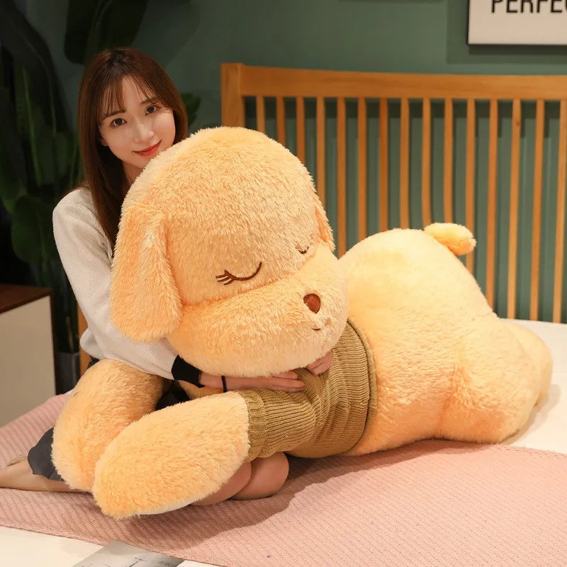 Giant Lying Dog Plush Pillow 80cm 100cm