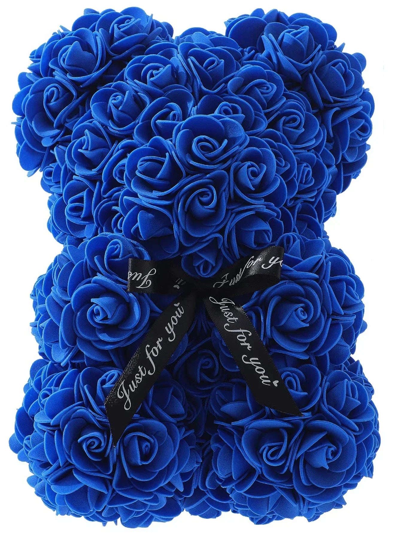 Rose Teddy Bear with Artificial Flowers - Romantic Gift for Girlfriend, Wife, or Mom