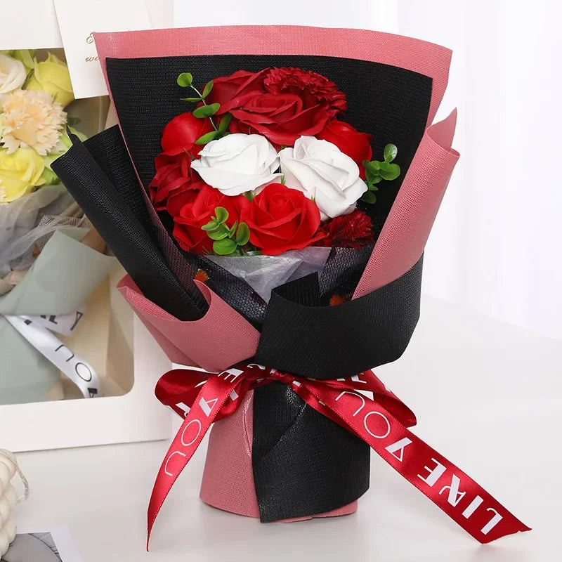 Pink Soap Rose Preserved Bouquet