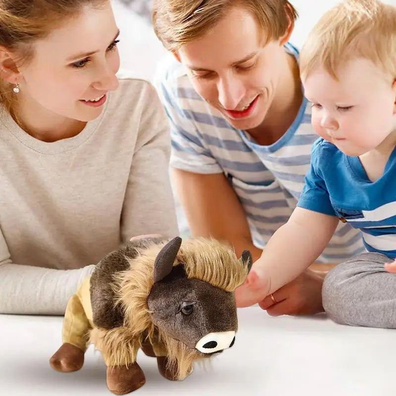 Brown Calf Highland Cow Plush Toy - Realistic & Soft Gift for Kids