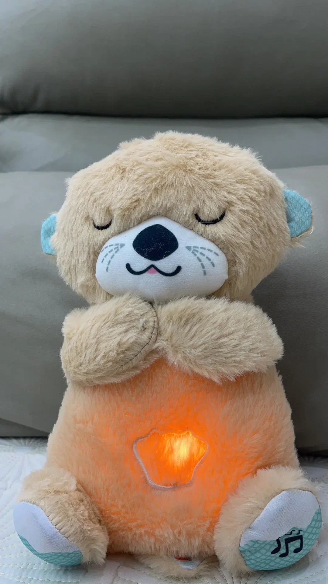 Baby Bear Soothes Otter Plush Toy - Musical Sleep Companion for Kids